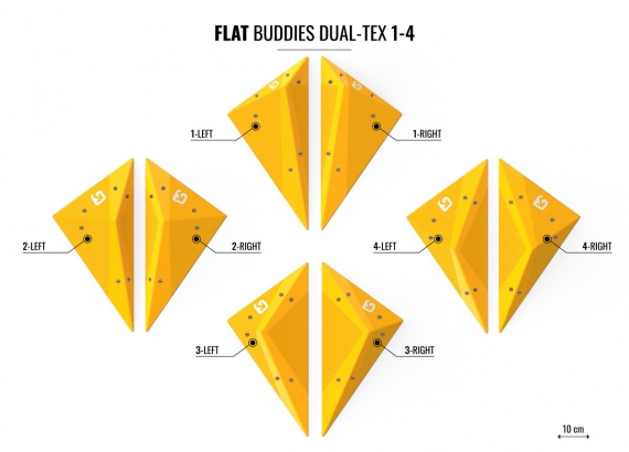 Flat Buddies Dual Tex Collection Size Comparison bb