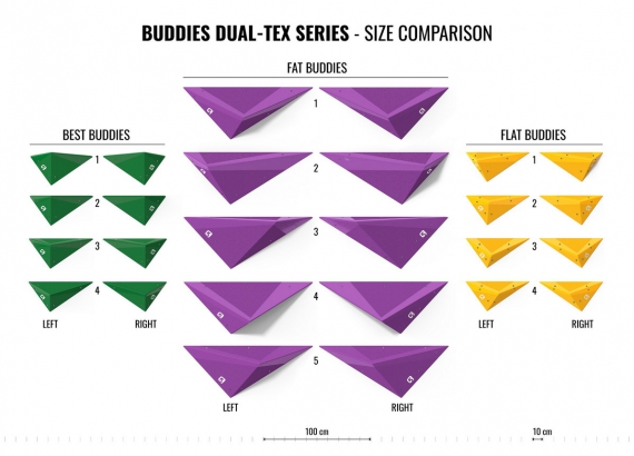 Buddies Dual-Tex Size Comparison bb