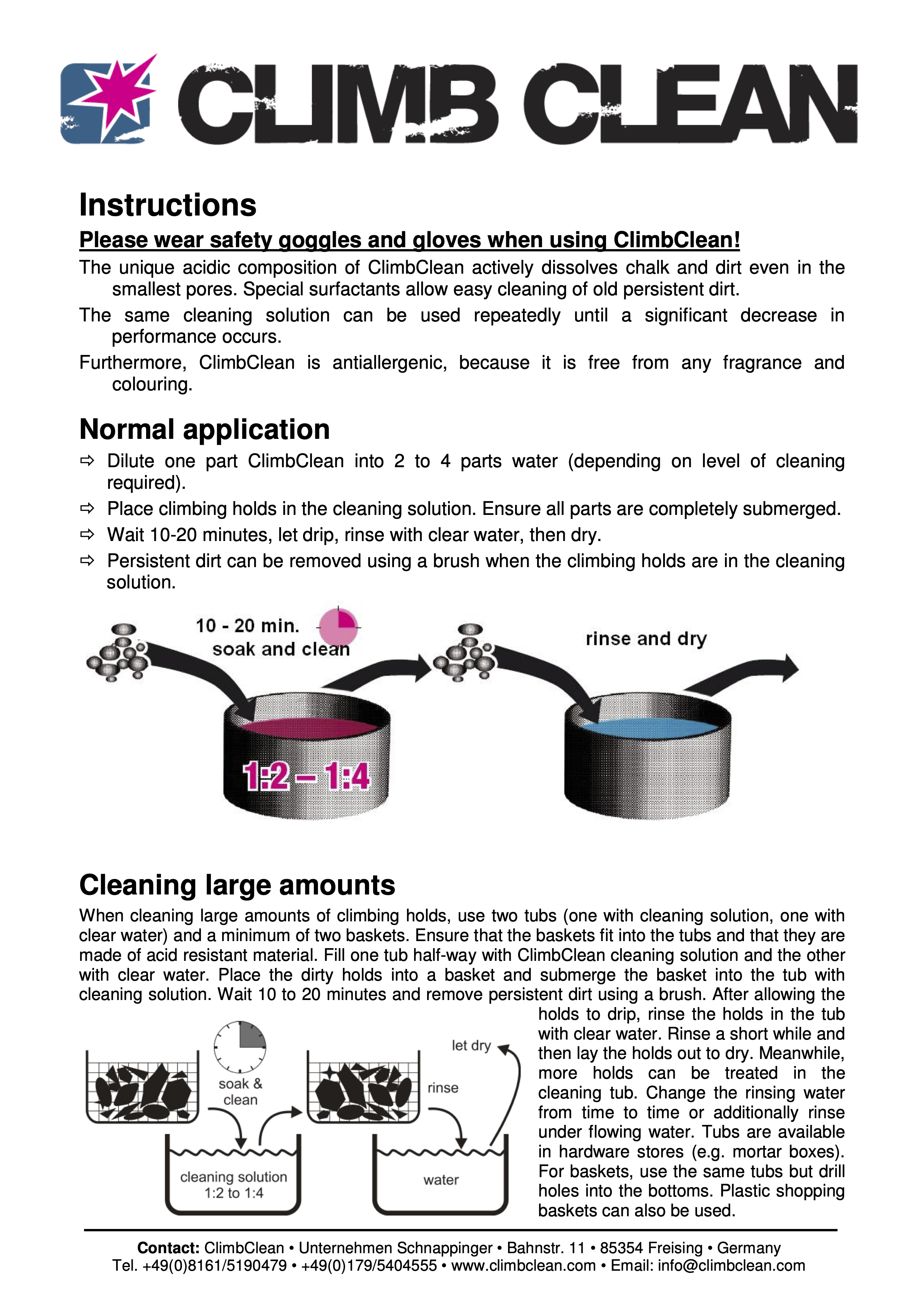 Climb Clean Instructions 1